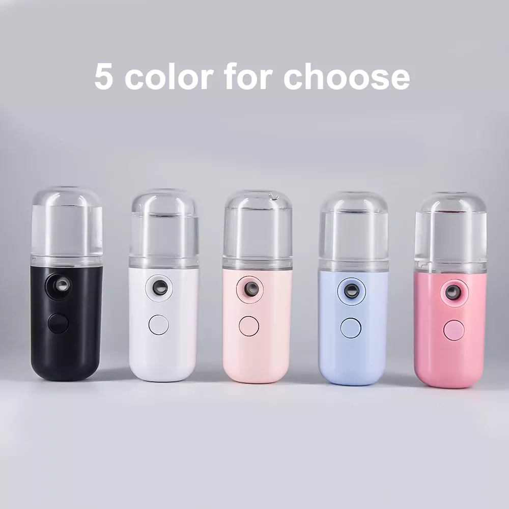 

NEW2022 Humidifier Nano Mist Sprayer Moisturizing Portable Mini Facial Steamer Skin Care Handheld USB Beauty Instrument 30 ml