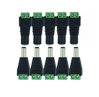 female male dc connectors 5 5mm2 1mm dc jack 5v 12v dc power connector for led strip light cctv camera ac adapterr