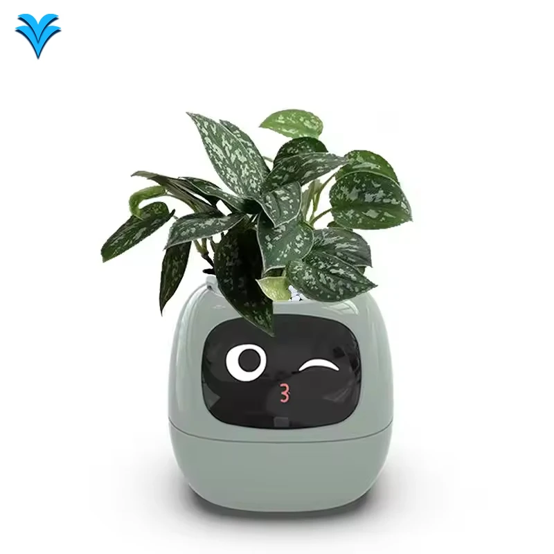 Фото LVY Smart Plant Pet Умная ваза Автоматическое водопоглощение Пластиковая смола Круглый USB горшок для комнатных растений №4