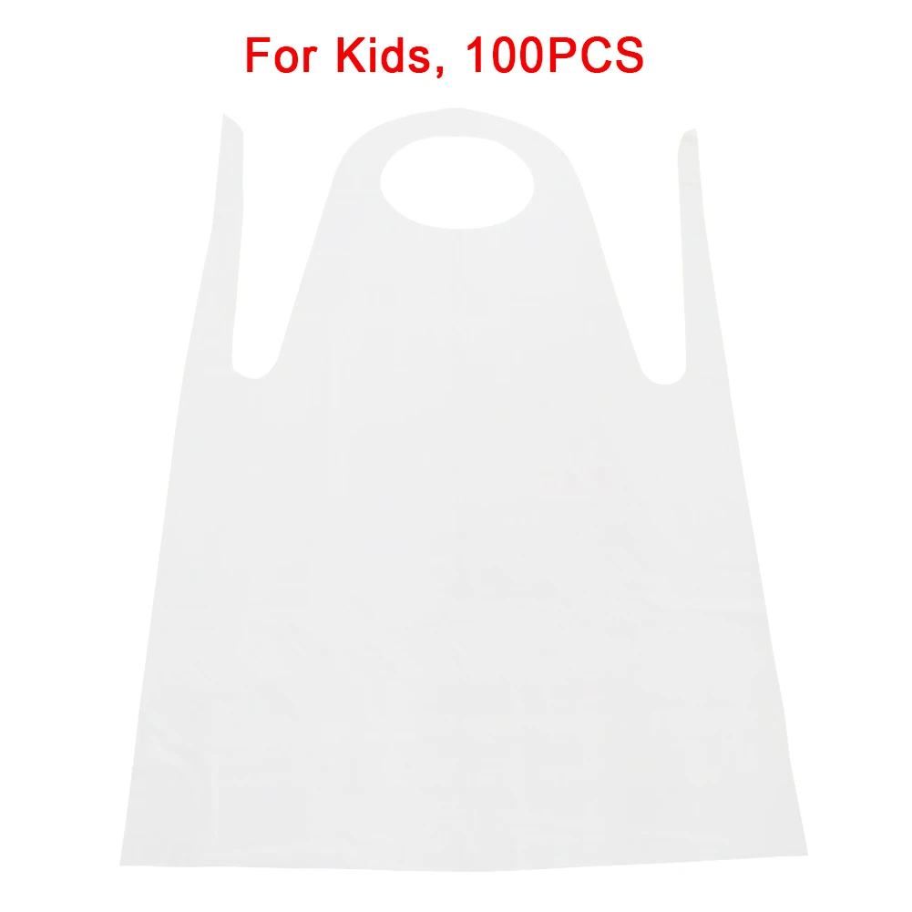 

100 шт., маслостойкие прозрачные одноразовые фартуки из полиэтилена