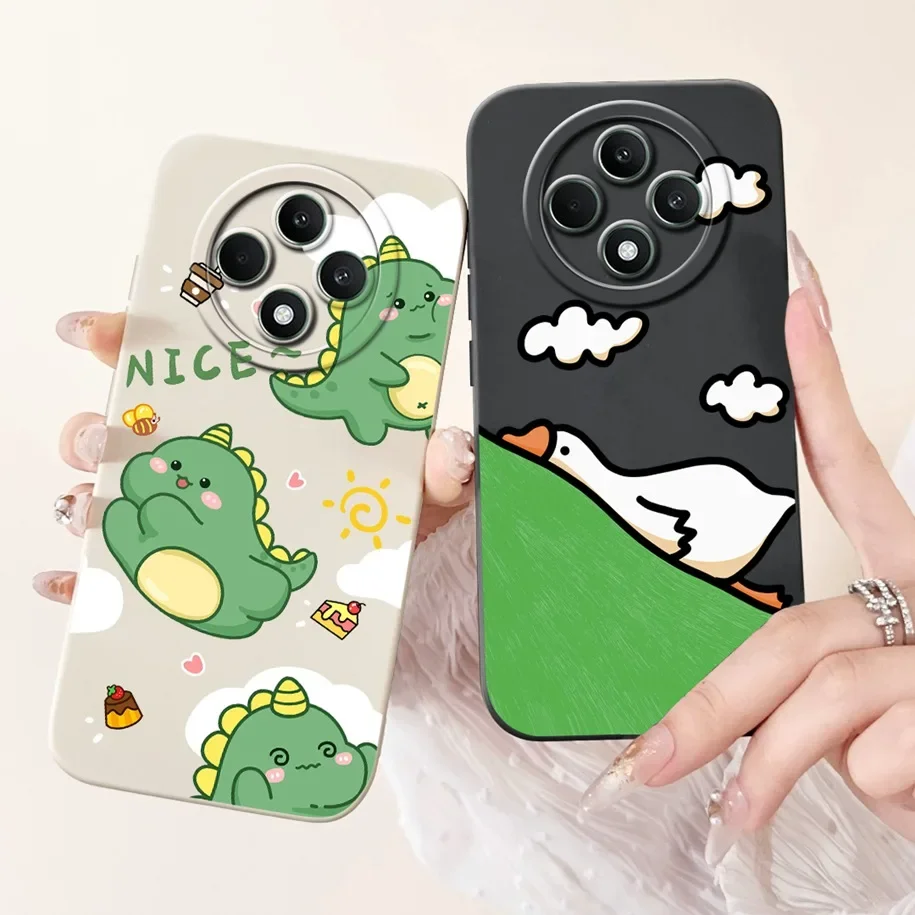 Чехол для OPPO Reno12 F 5G CPH2637 популярный Мягкий противоударный бампер из жидкого