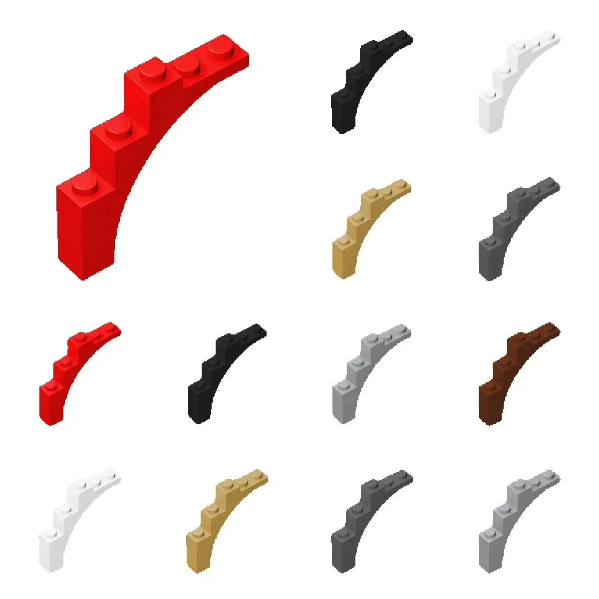 Фото 50 шт. MOC Bricks W. Bow 1x5x4 Arch Trunk Particles Building Blocks Запчасти 2339 14395 DIY Классические аксессуары для деревьев №1