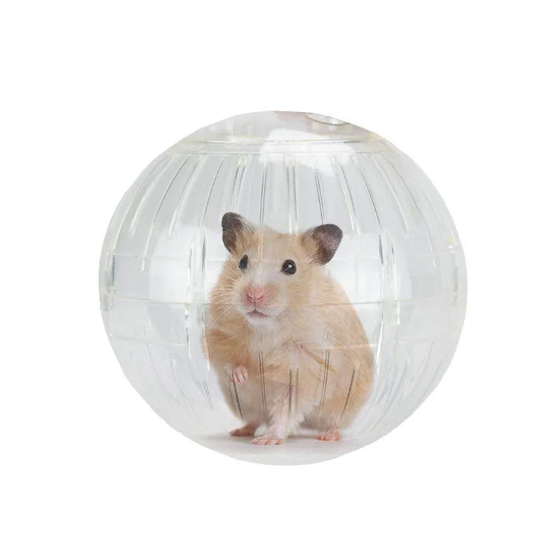 Funny Hamster Toys Spherical Translucent Treadmill for Rats Hamsters Pet Running Toy Durable Plastic Ball Diameter 10-14.5 CM