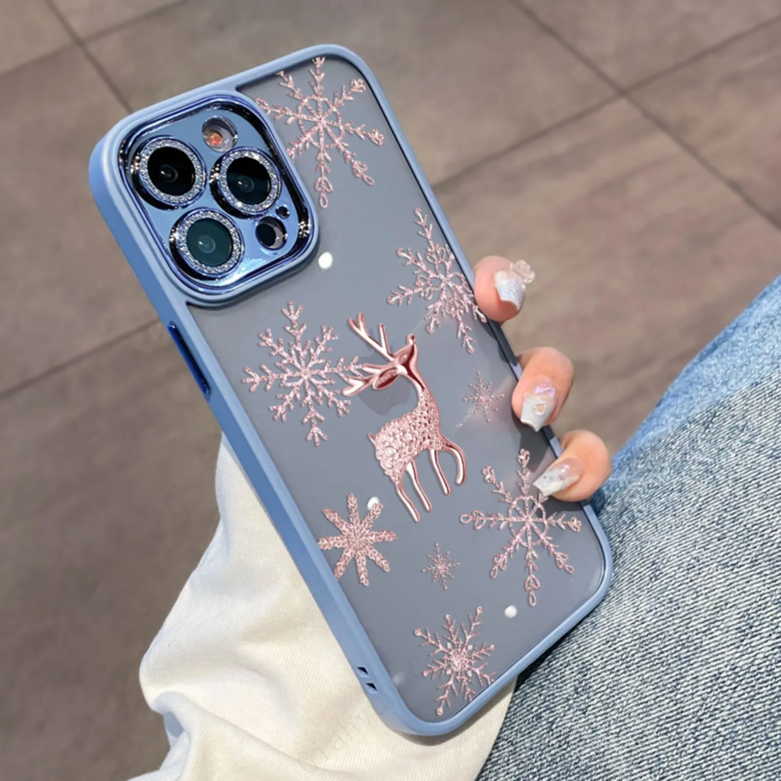 

Bling Diamond Lens Protection No Yellowing Phone Case For iPhone 14 13 12 11 Pro Max + Plus Protector Cover Fall Dirt Resistant