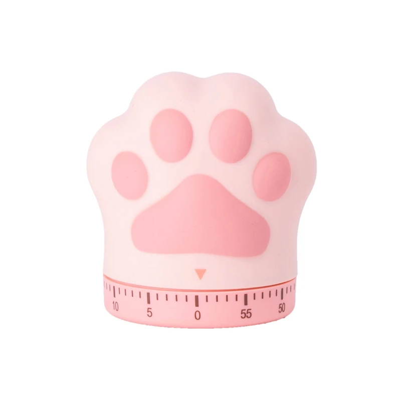 

Plastic Timers 60 Minutes Mechanical Timers Kitchen Tools Cooking Timer Clock Alarm Counters Manual Timer Paw Shaped
