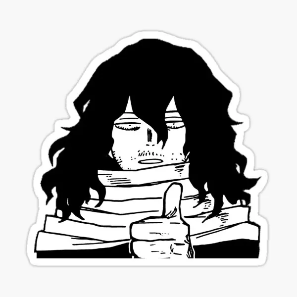 

Aizawa Giving A Thumbs Up 5PCS Stickers for Room Background Cute Home Car Cartoon Window Decorations Water Bottles Luggage