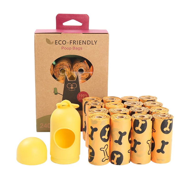 

Pet EPI Biodegradable Garbage Bags Dogs Bone Patter Dog Poo Waste Bag Dispenser Portable Perro Cleaning Pick-Up Poop Litter Tool