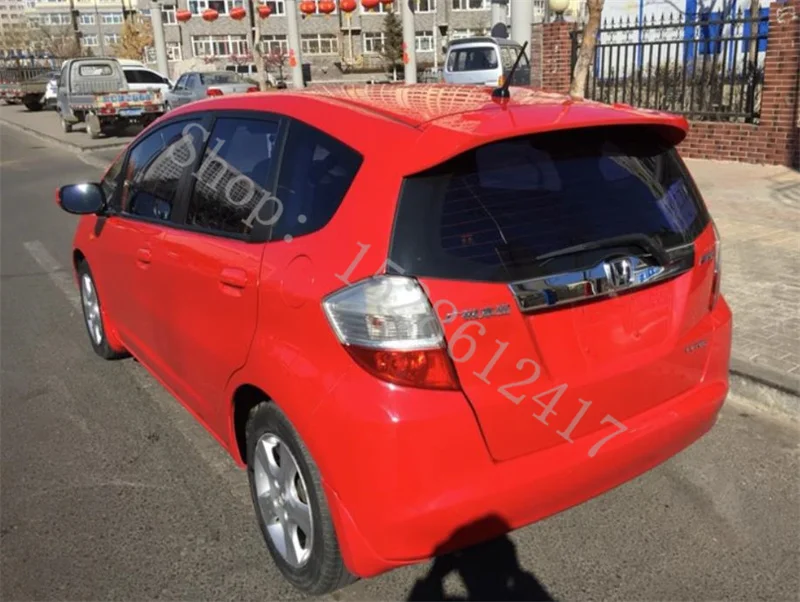 

for Honda Fit JAZZ 2008 2009 2010 2011 2012 2013 ABS Rear spoiler car trunk lip auto boot wing spoiler Accessories styling