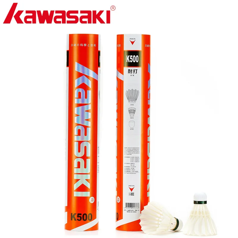 12 Pz/Lotto Kawasaki King Kong 500 Badminton Piuma D'Oca Volano Velocità 77 Durevole Palla Da Badminton Per Esercizio Di Allenamento