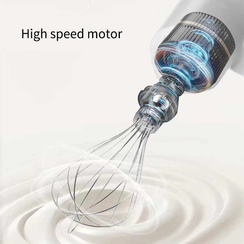 Портативный ручной миксер электрический беспроводной пищевой блендер 3 скорости