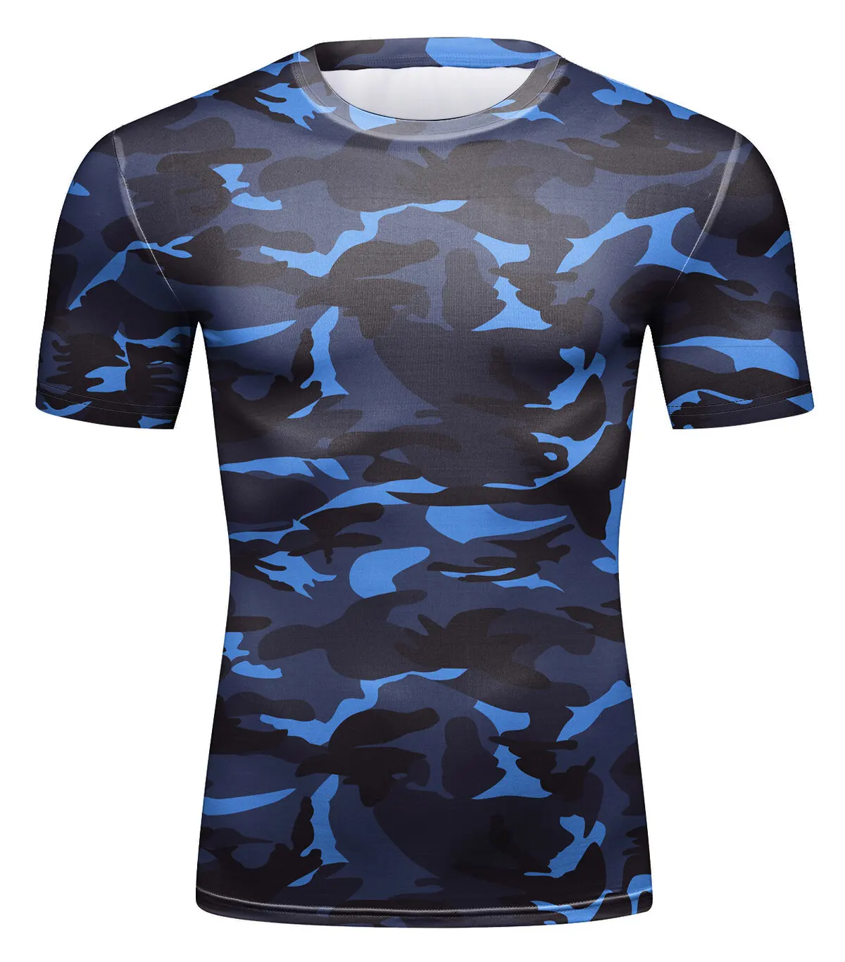 

Men's Compression Shirts Short Sleeve Print Breathable Shirt Fitness Running Sports Training Fashion Baselayer Tee（221545）