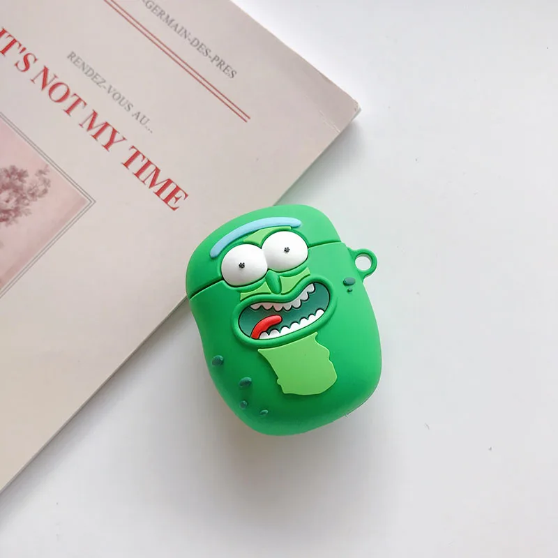 

Individual Cartoon Cucumber Rick Bluetooth Headset Cover for Airpods 1 2 3 Pro Silicone Airpods Case