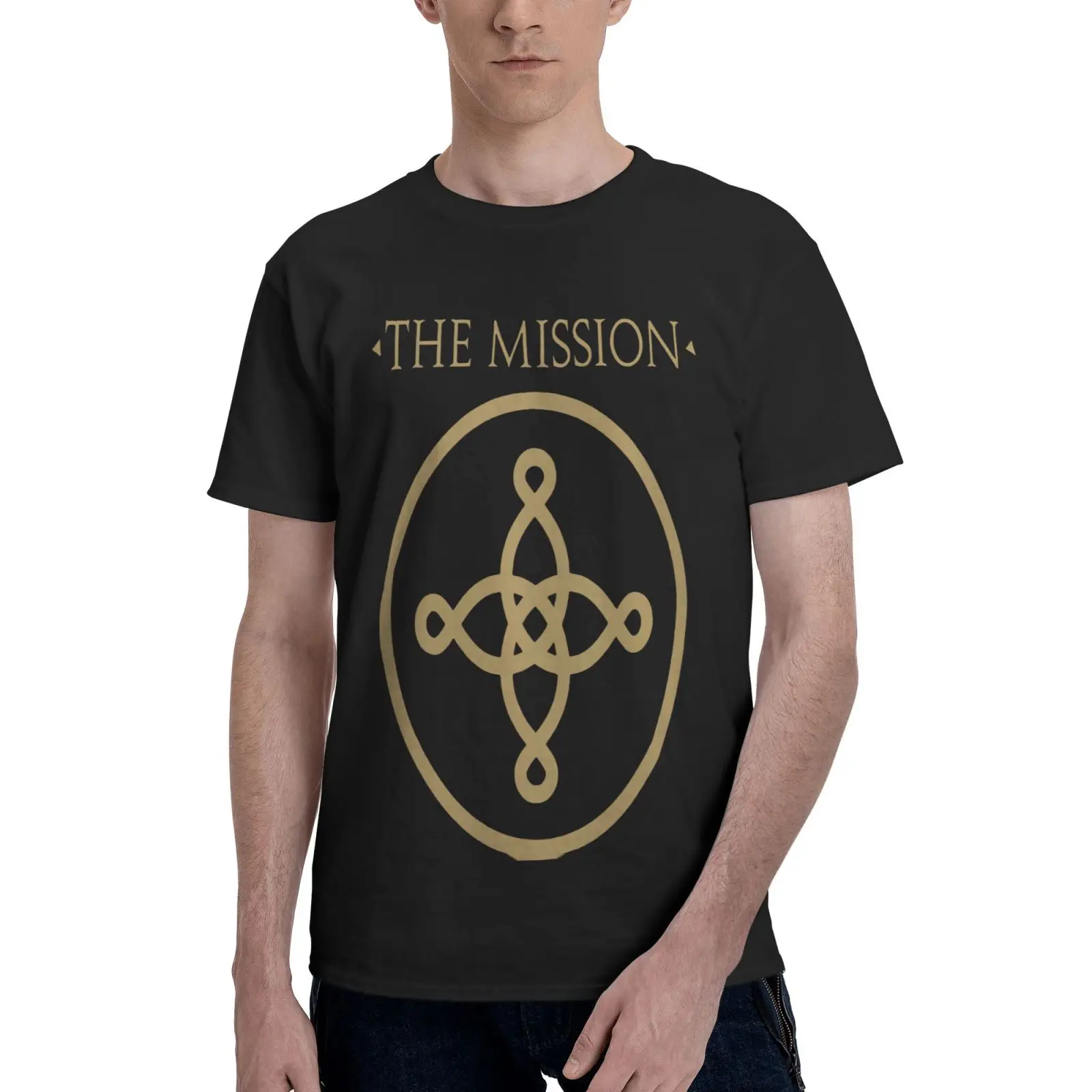 

Футболка с надписью «The Mission» для мужчин и женщин, хлопковая тенниска в английском стиле