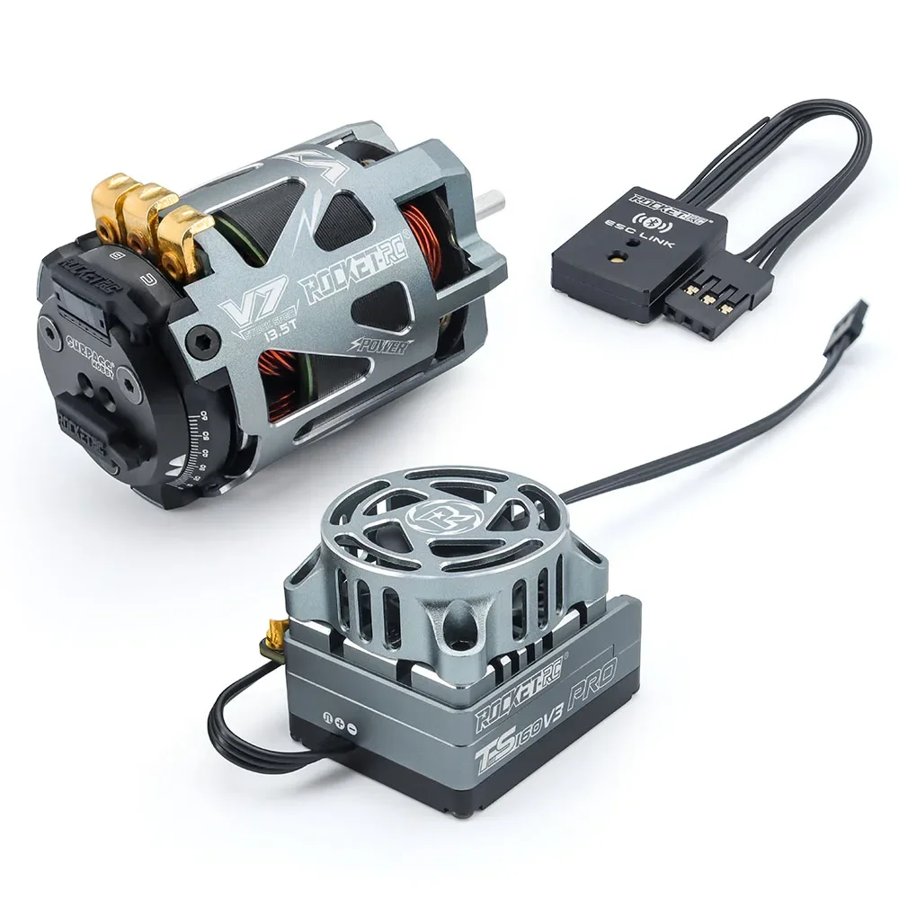 Фото Комплект UniFlyRocket-RC TS160 V3PRO 160A ESC с 2-полюсным высокомоментным бесщеточным двигателем 540 V7 для радиоуправляемых гоночных моделей 1/10 F1, дрифта, краулеров и багги №3