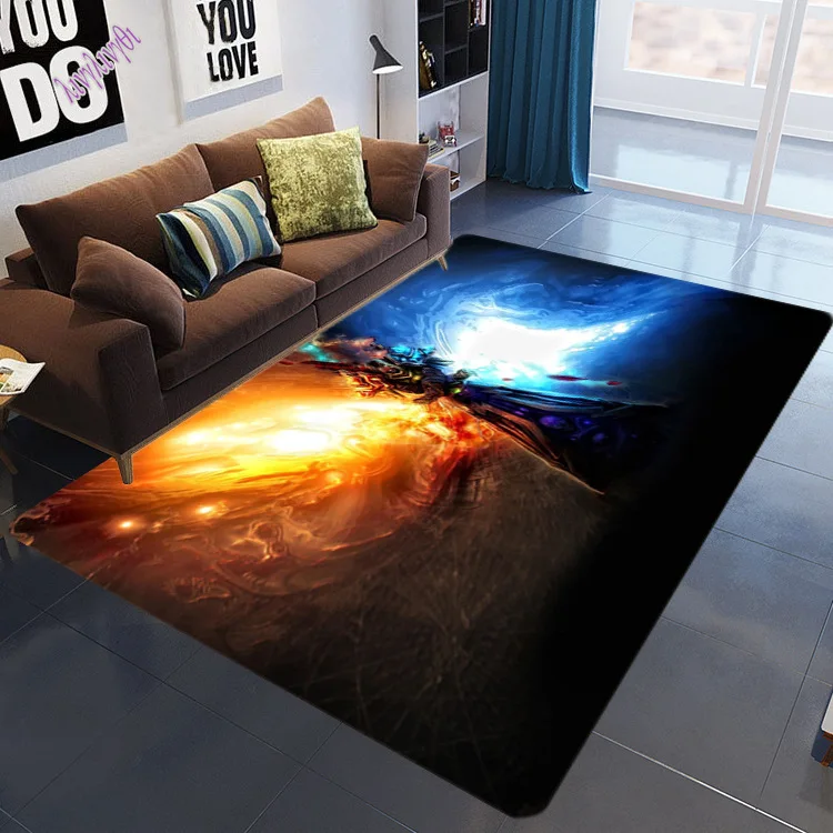 Nordic 3D Printing Bedroom Decor Carpet Flame football Gothic Large Carpets Modern Kids Room play Area Rugs Child Floor Mat/Rug images - 6