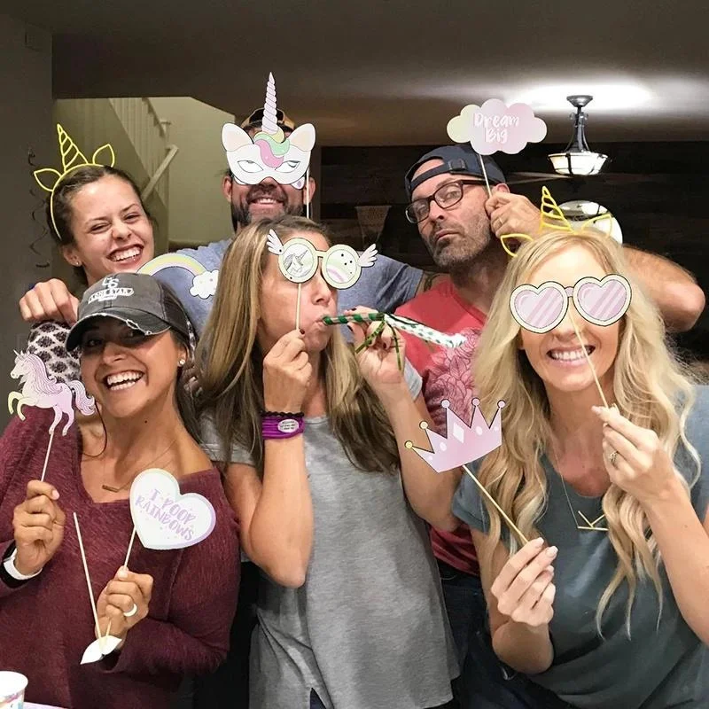 29 шт. Набор радужных фотографий в виде единорога