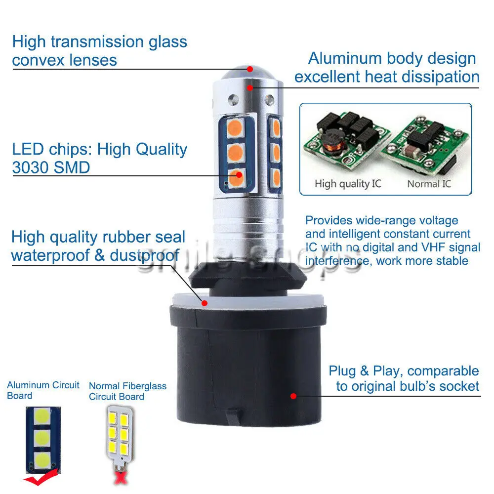 880 899 3030 15Smd светодиодная противотуманная фара комплект для преобразования ламп
