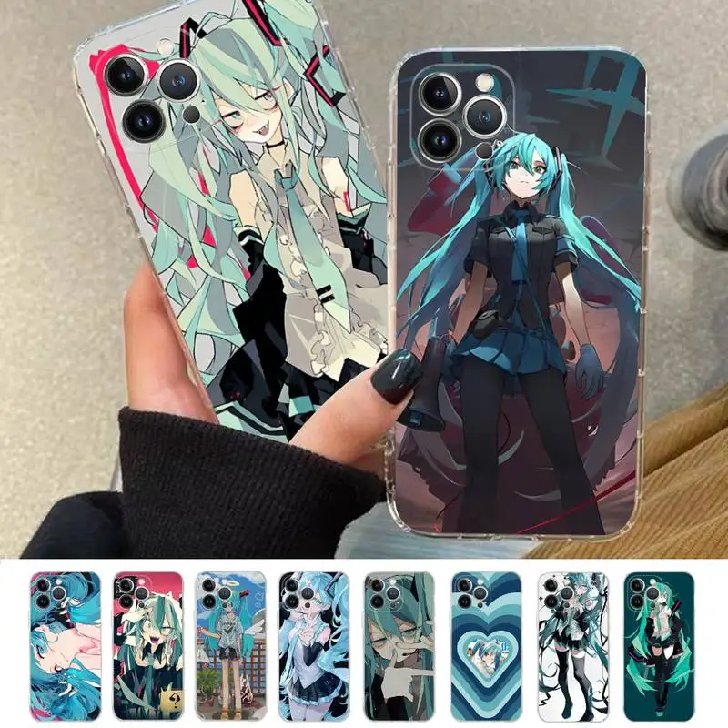 

HHATSUNE MIKUES Phone Case For iPhone 8 7 6 6S Plus X SE 2020 XR XS 14 11 12 13 Mini Pro Max Mobile Case