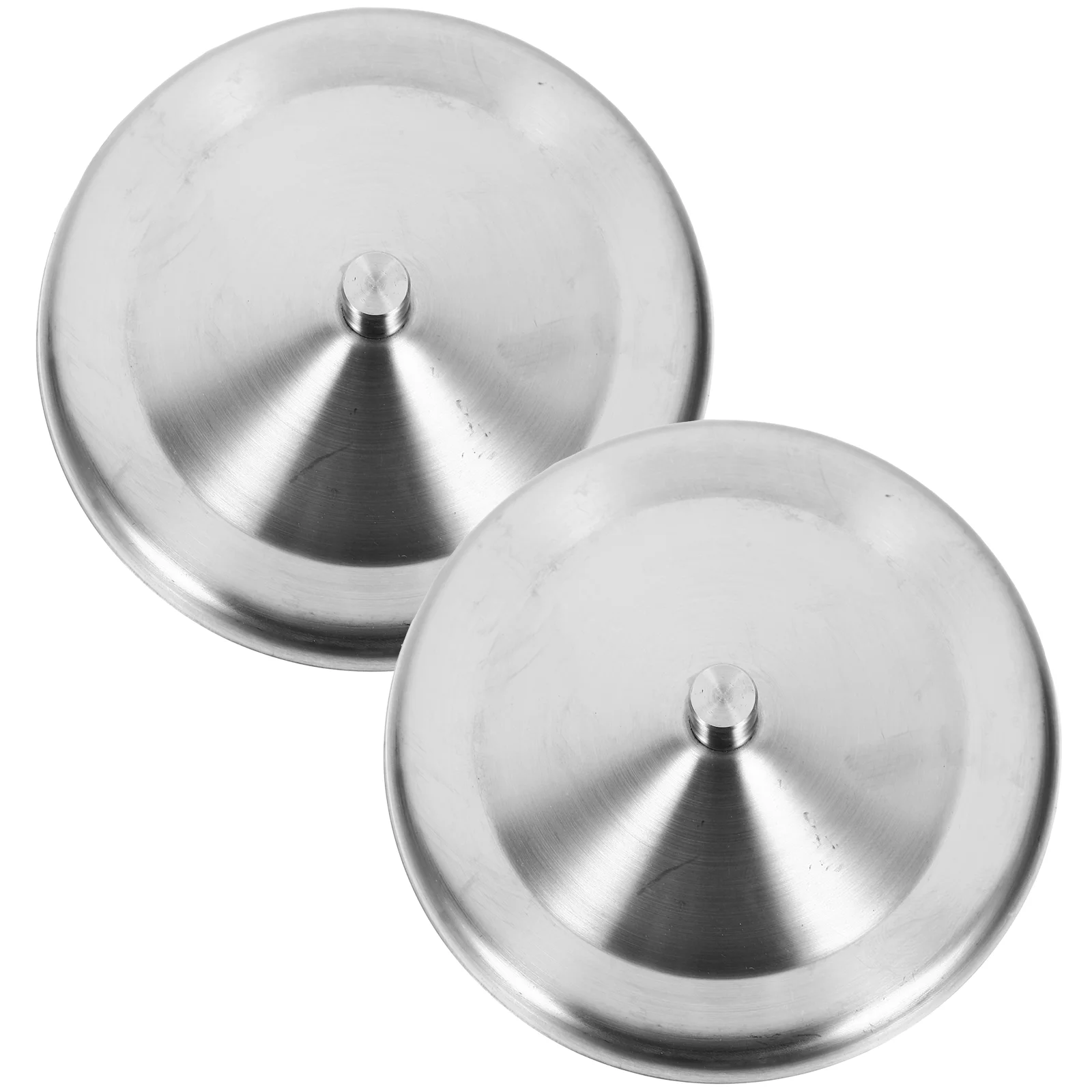 

2pcs Stainless Steel Cup Cover Mug Cover Metal Water Cup Lid Covers Tea Cup Cap for Kitchen Water Cup Silver
