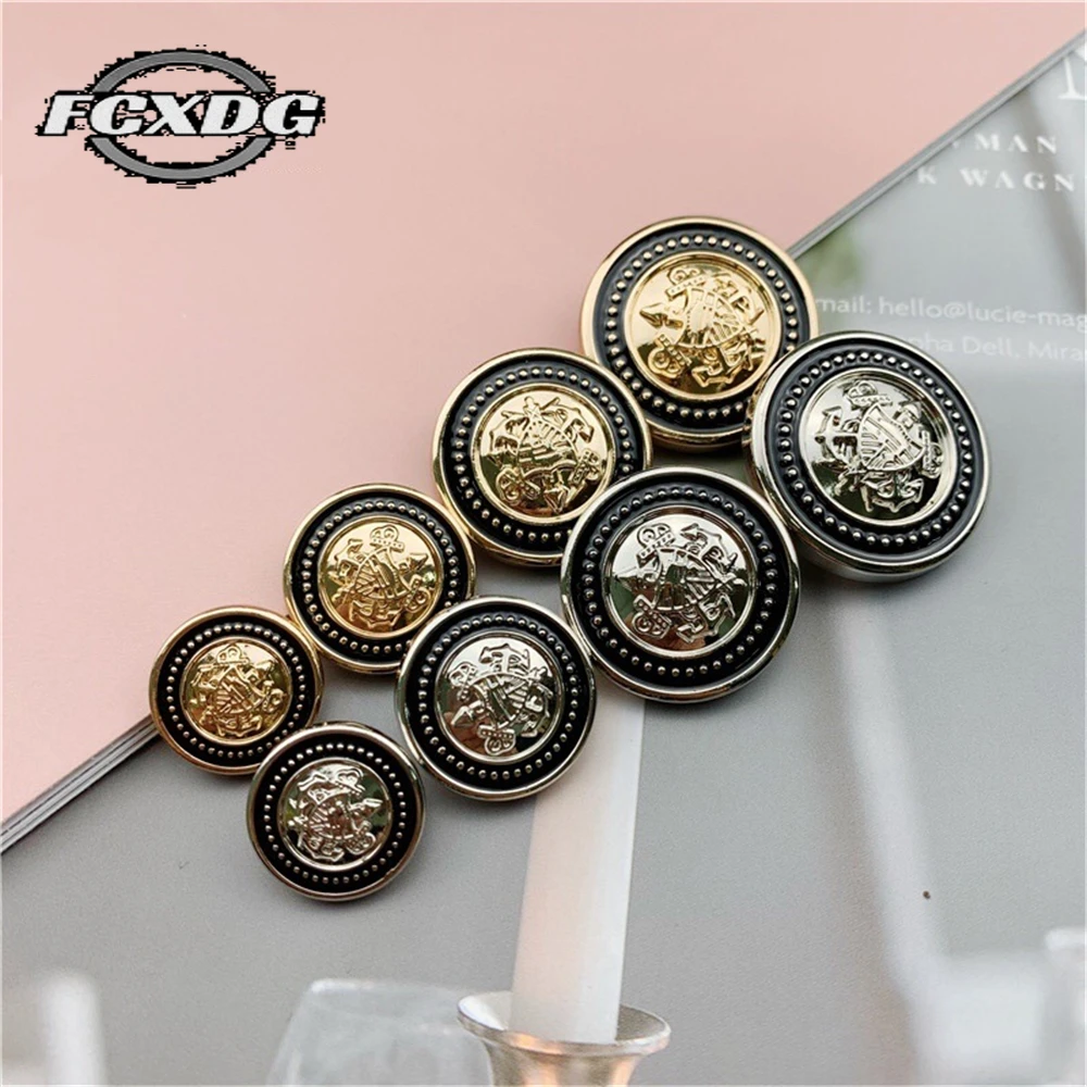 

Free Shipping 10pcs 15/20/25mm Vintage Sewing Buttons Clothing Accessories Round Metal Buttons Fashion Jacket Coat Shirt Buttons