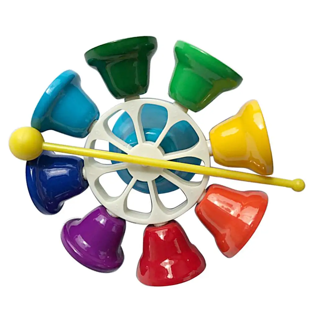 

Rotatable Music Bells Handbell with Song Books & Beater Set