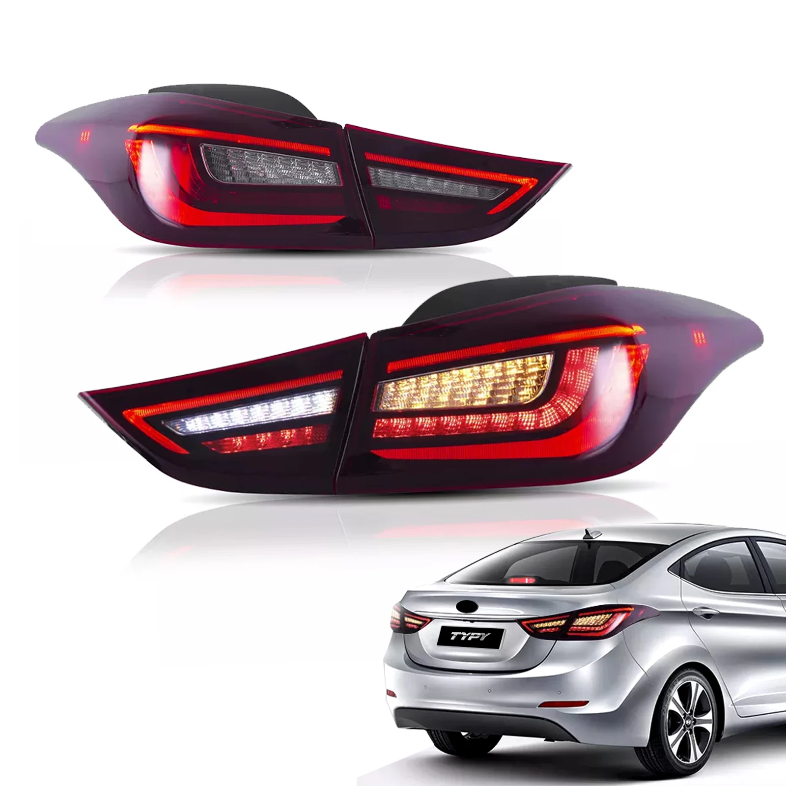 

Car LED Lights Tail Light Assembly For Hyundai Elantra Sedan 2012-2016 & Elantra Coupe 2013-2014 Rear Tail Lamps DRL Fog Lights