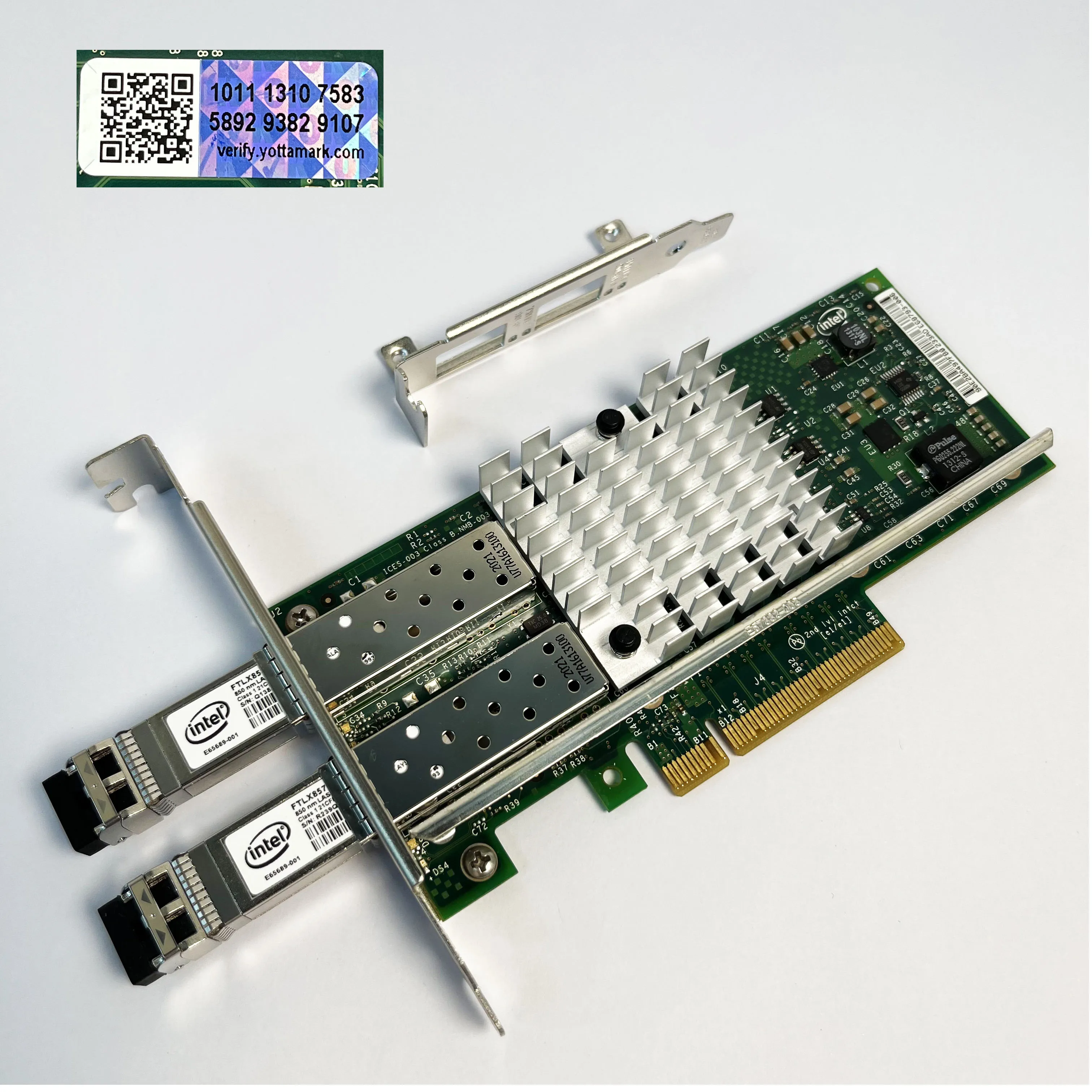 X520-DA2 Intel 10Gb Network Adapter Original NIC Dual E10G42BTDA with Hologram& FTLX8571D3BCV-IT