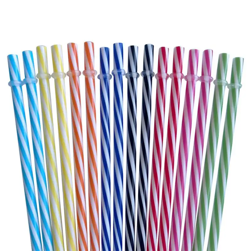 

Многоразовые жесткие соломинки с пряжкой, пластиковая всасывающая трубка, двухцветная, Стайлинг, жесткая трубка, кухонные аксессуары, креативная полоса