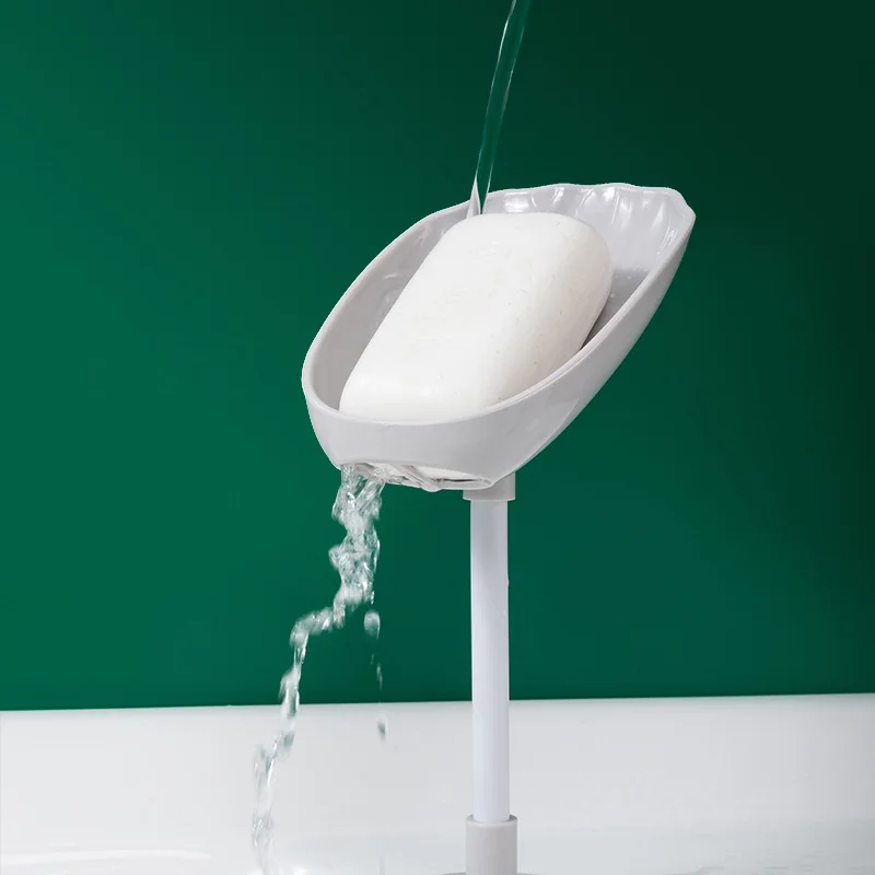 

Plastic Adjustable Sponge Rack Punch-free Soap Dishes Wall-mounted Draining Soap Boxes Bathroom Washbasin Sundries Orhanizer
