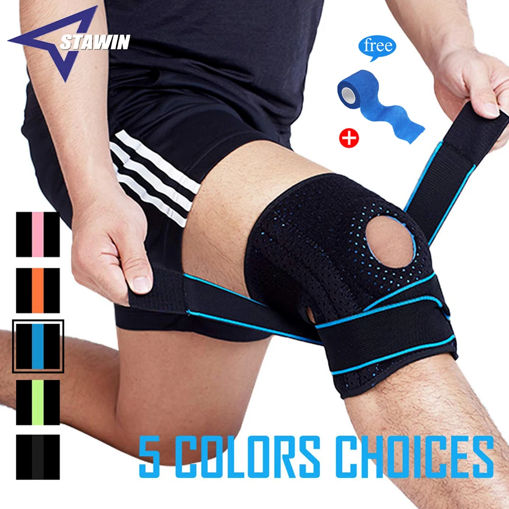 

1 PC Sports Compression Knee Brace Quick Dry Silica Gel Patella Knee Pads for Arthritis Joint Hole Knee Protector Gym Volleyball