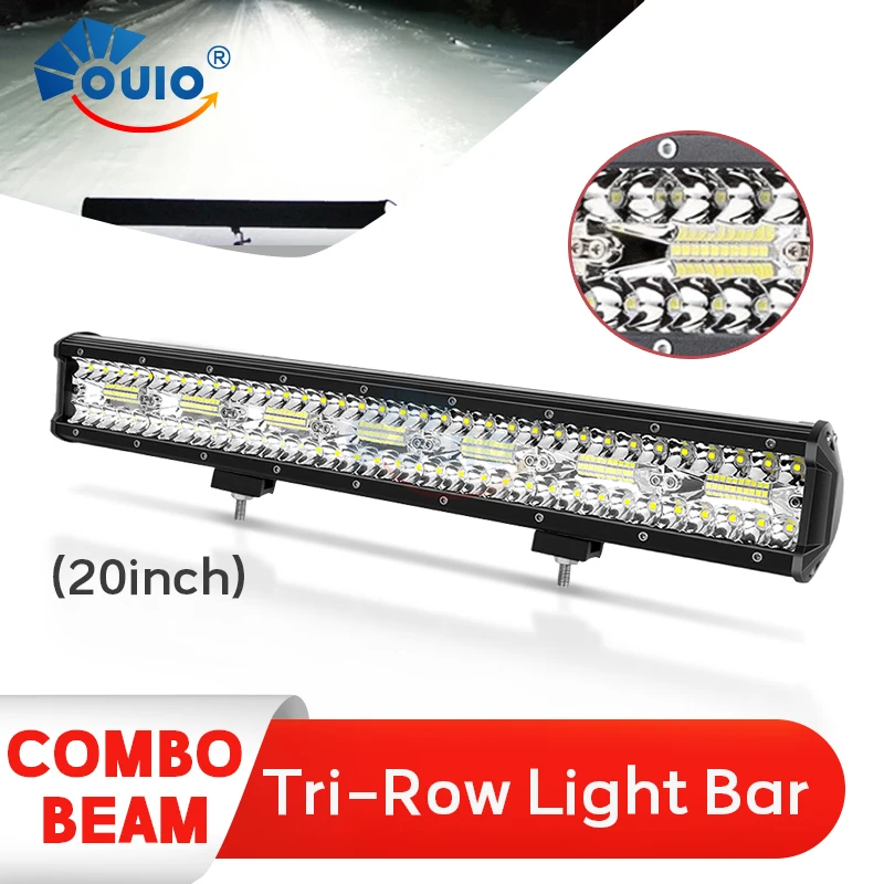 

3Rows LED Bar 20 Inch LED Light Bar Work Light Combo Beam for Car Auto Tractor Boat Off Road 4x4 Truck SUV ATV 12V 24V Headlight