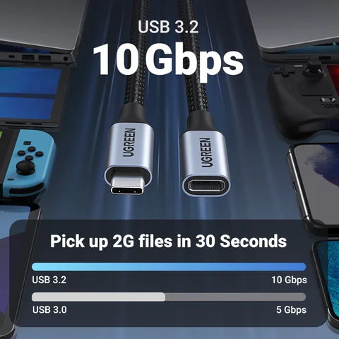 UGreen USB C удлинитель кабеля USB 3.1