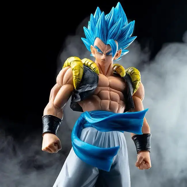 

[22 см] суперфильм «Драконий жемчуг» Saiyan Blue Hair Goku, двухмерная аниме-фигурка, модель, настольное украшение, коллекционное украшение