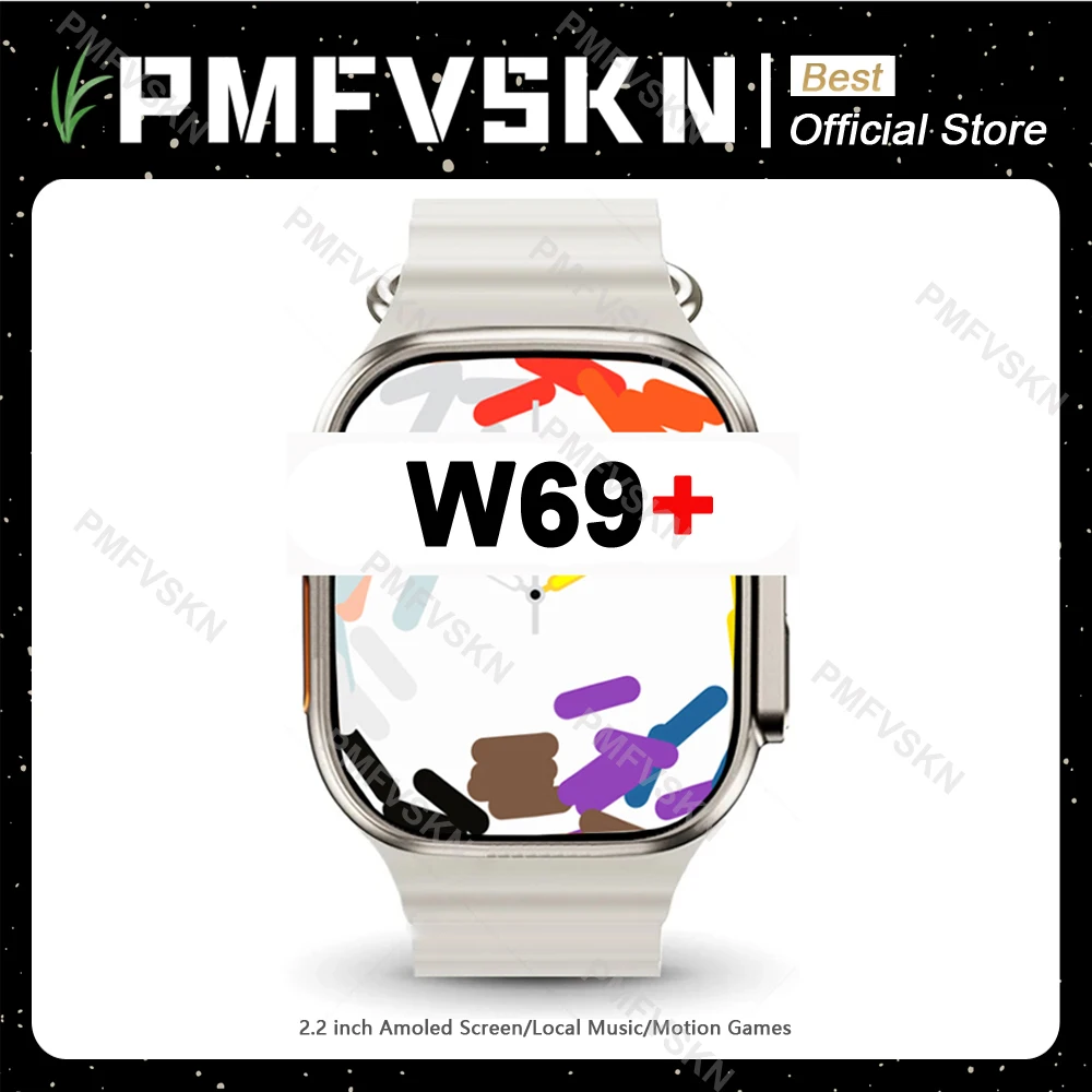 

Смарт-часы IWO W69 +, Смарт-часы с Bluetooth, пульсометром и компасом