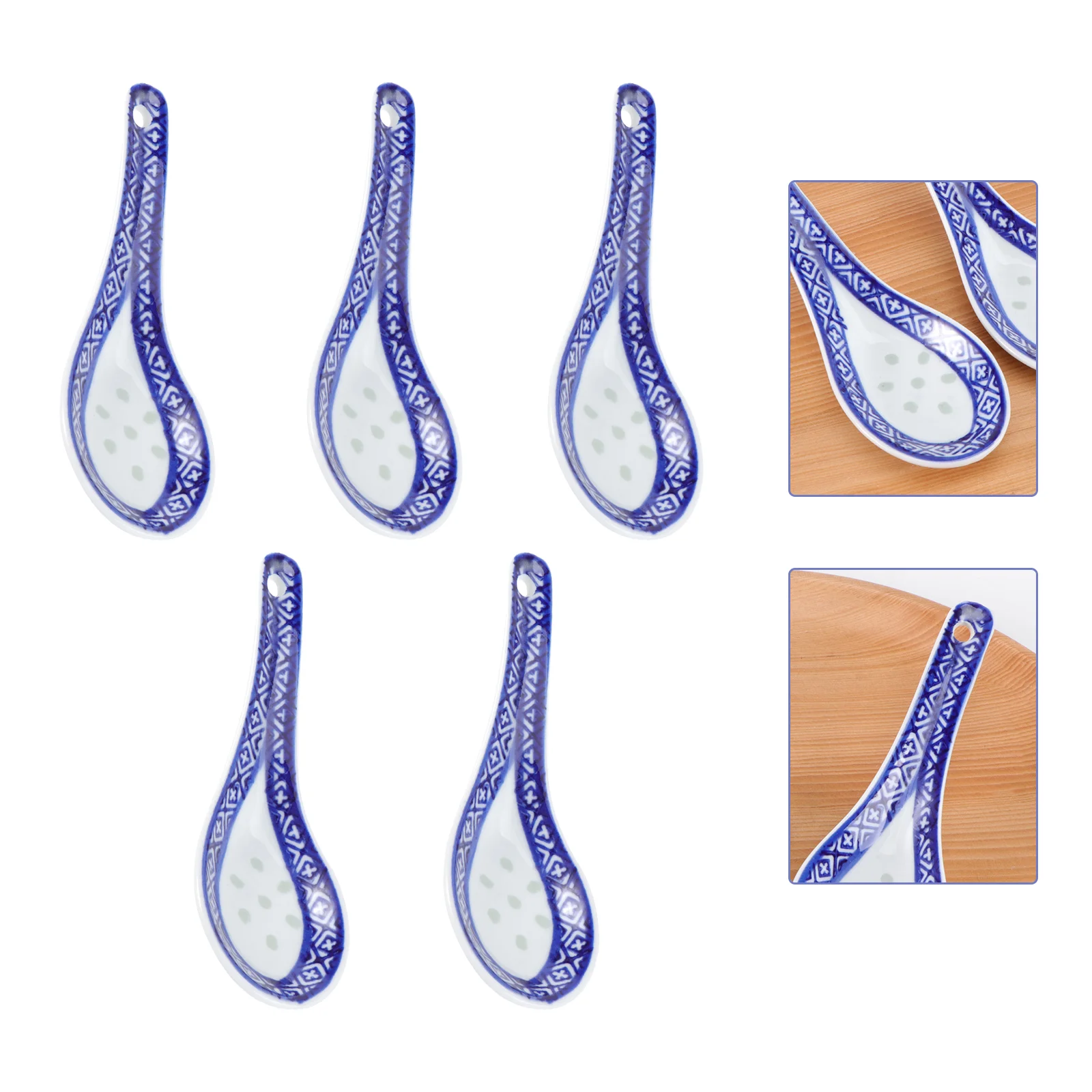 

Spoons Spoon Soup Ceramic Chinese Asian Porcelain Rice Ramen Japanese Serving Appetizer Porridge Wonton Noodle Dessert Sugar