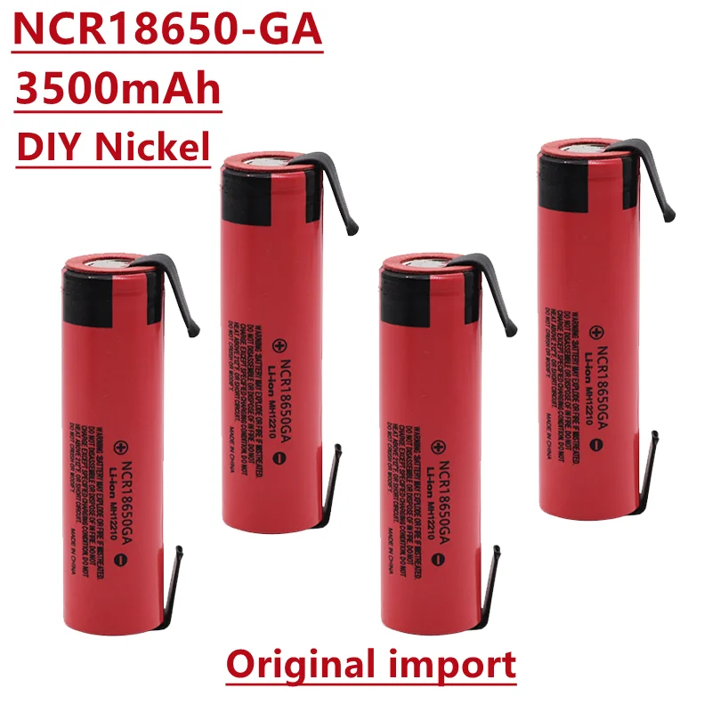 

Ncr18650 lithium ion battery, GA, 3.7V, 3500mah, suitable for fan, alarm clock, camera, beauty instrument + DlY