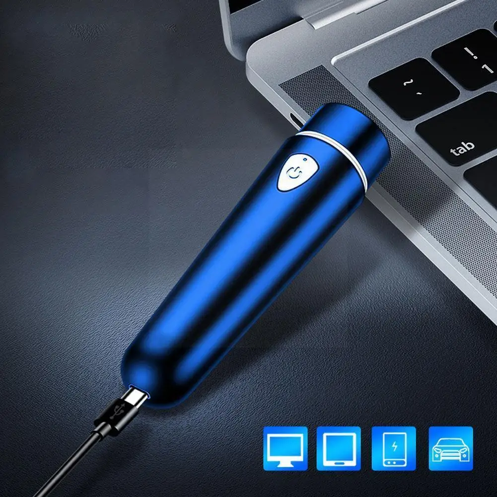 

1pc Portable Mini Electric Shaver Rechargeable Usb Charging Waterproof Travel Shaver Car For Men Beard Knife Hair M2t8