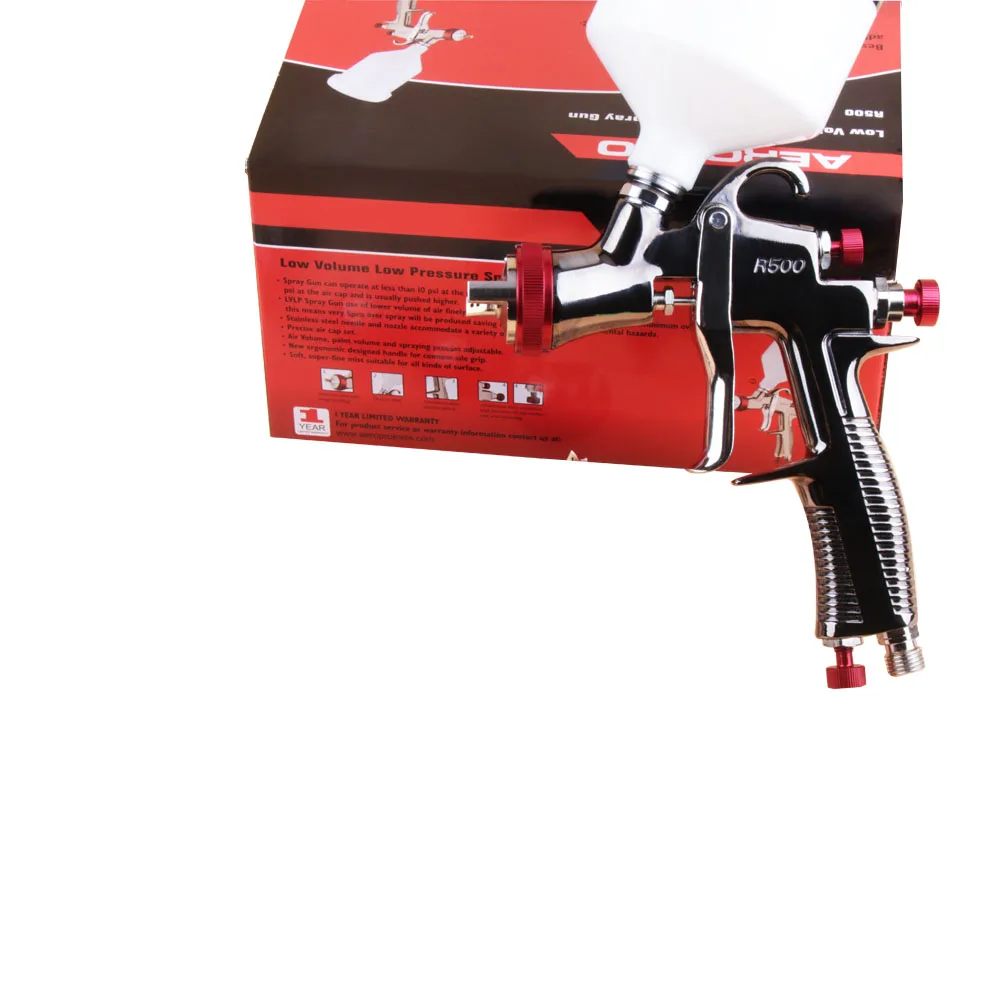 

Воздушный распылитель R500 LVLP с соплами 1,3/1,5/1,7/2,0 мм, маслоотделителем и регулятором воздуха, автомобильным распылителем, автомобильным краскораспылителем