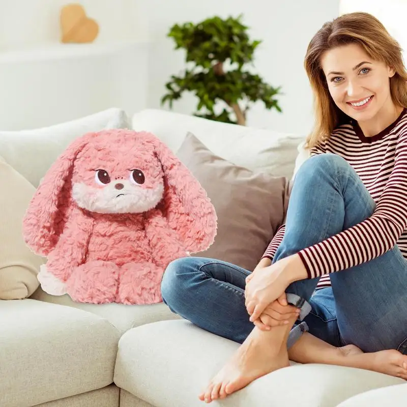 Плюшевая двусторонняя плюшевая игрушка-кролик с длинными ушками мягкая