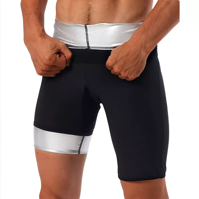

Sweat Sauna Pants Men Body Shaper Slimming Pants Fitness Workout Shorts weight loss Athletic Gym Sportwear Hot Thermo Shapewear