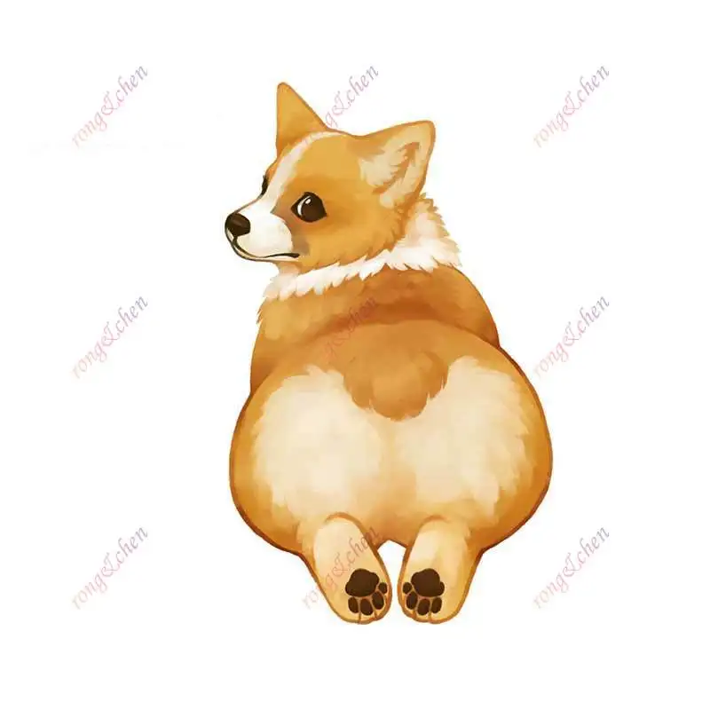 

Cute Dog Car Sticker Corgi Hips for Car Motorcycle Racing Helmet Laptop Trunk Body Car Window Surfboard Waterproof PVC Decals