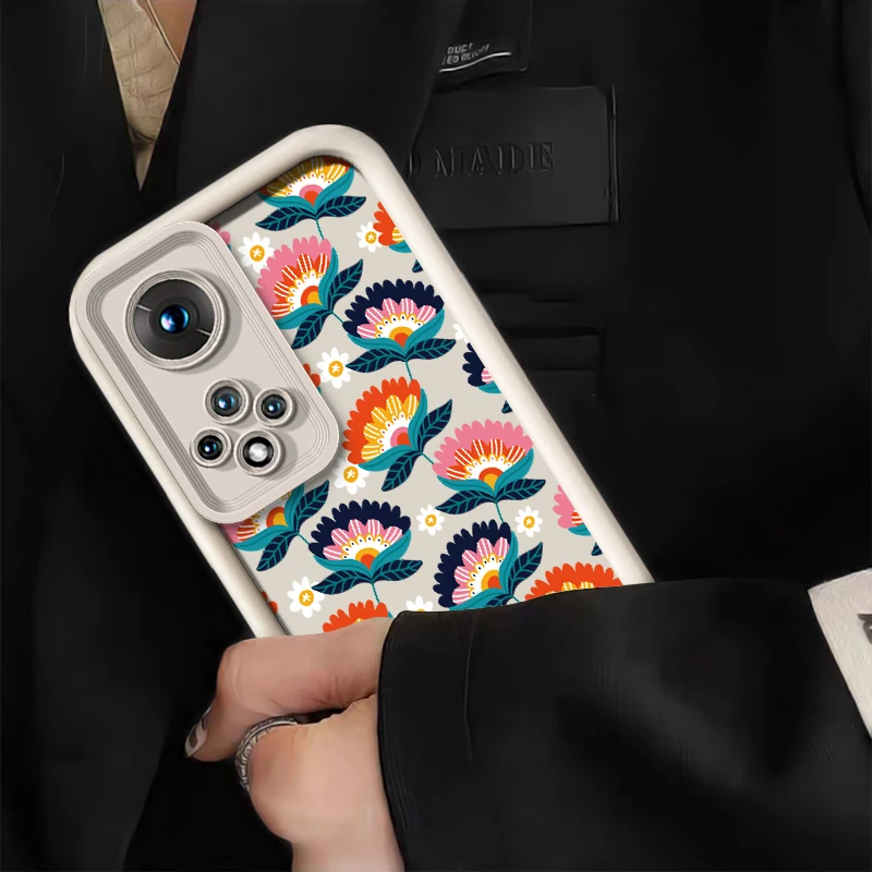 Фото Роскошный чехол для телефона с цветочным узором для Huawei Nova Y90 Y70 Plus 10 9 SE 5i 7 Pro 7i, силиконовый противоударный матовый мягкий чехол из ТПУ №3