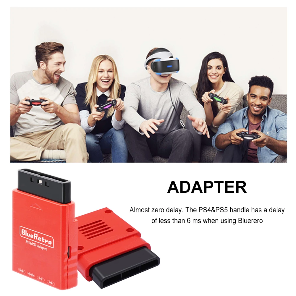 

Blueretro Gamepad Bluetooth-compatible Wireless Adapter Gamepad Converter Bluetooth-compatible Adapter for PS1/PS2 Accessories