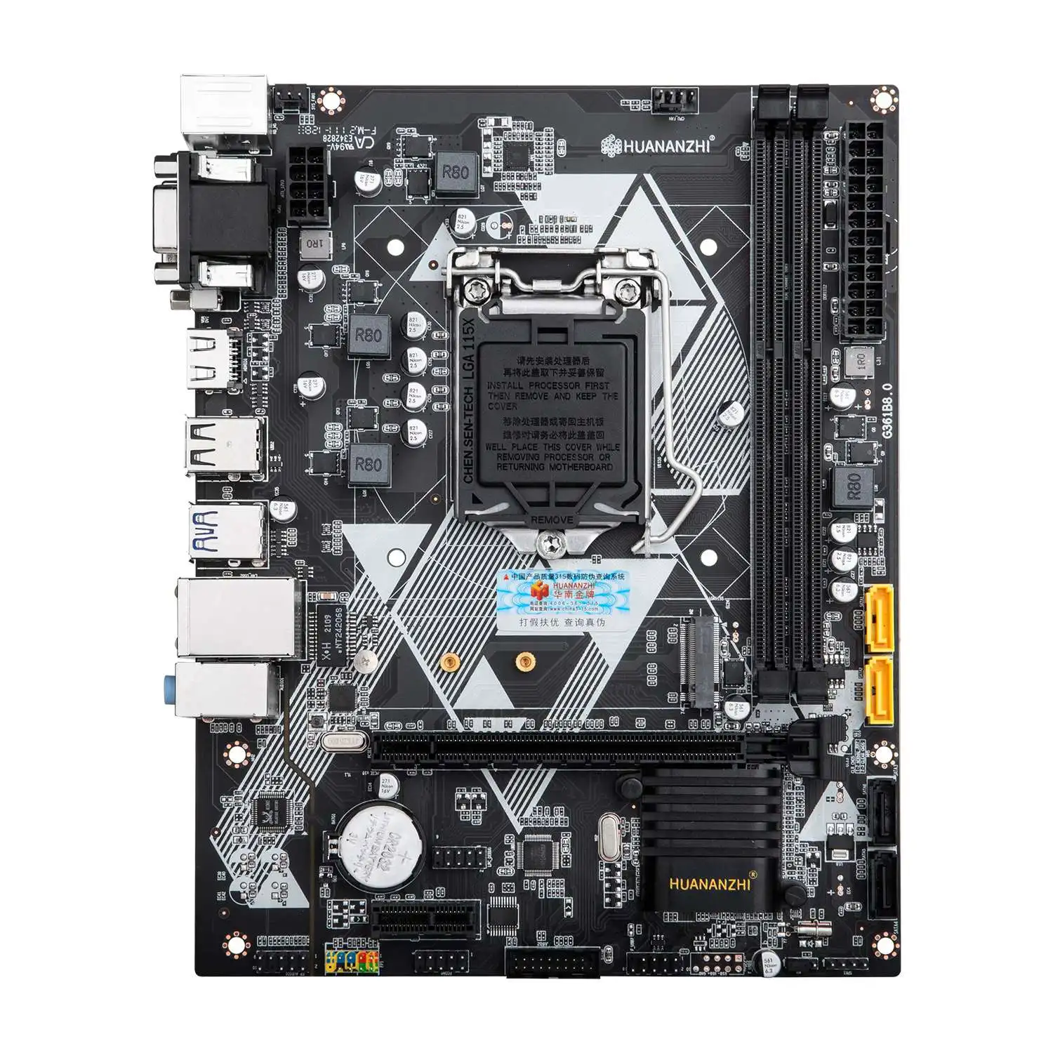 

Материнская плата HUANANZHI H81-Q LGA1150 CPU 2XDDR3 1600/1333 МГц память M.2 NVME PCI Express3.0 X16 SATA3.0 USB3.0 материнская плата для ПК