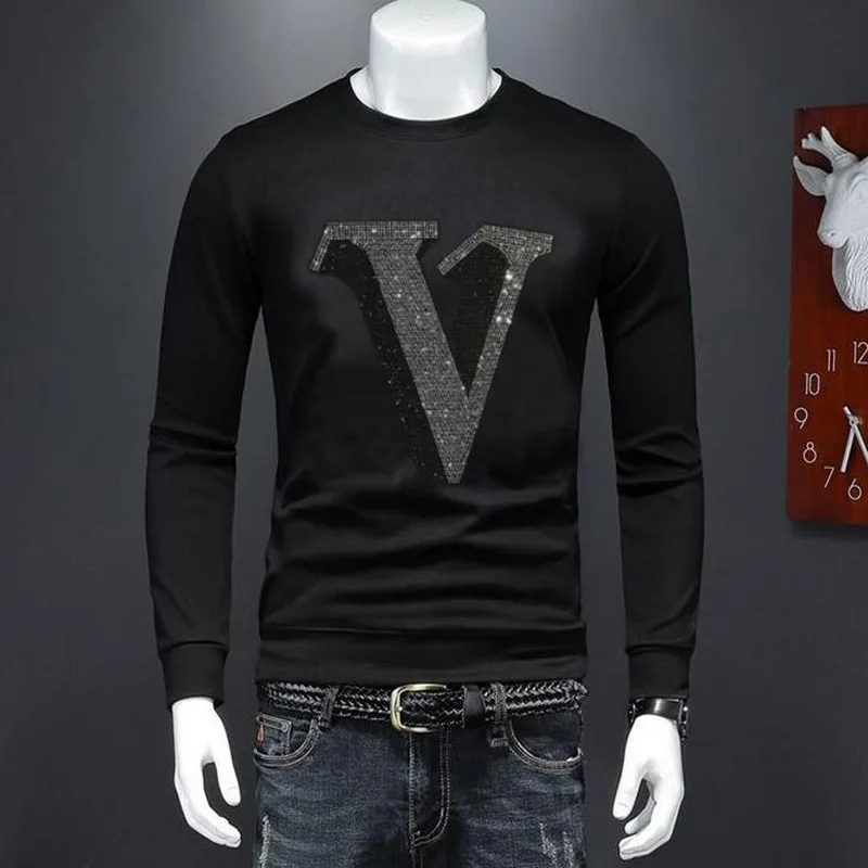 

2023 Autumn Winter Sweatshirts Hot Sale New Men Diamond stone design Fashion Lonsdale Hoodies Warm Funny Pullovers Casual 106