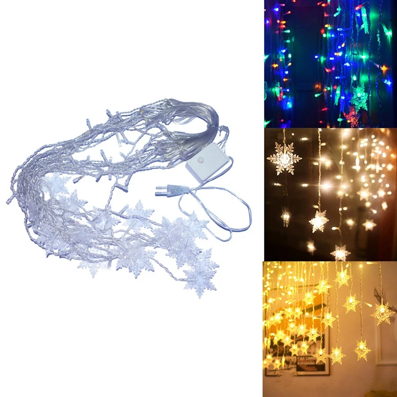

1 PCS Snow Fairy Garland Decoration LED String Lights For Christmas Halloween New Year Home Decor EU Plug-A