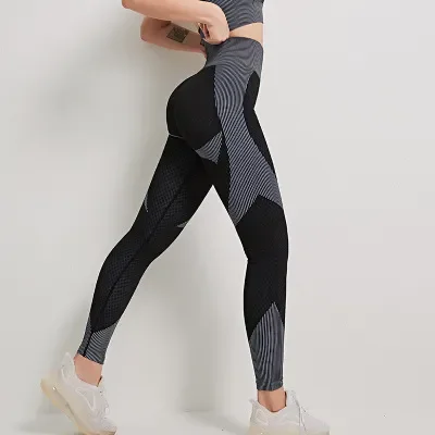 

Women High Waist Yoga Leggings Gym Fitness Seamless Leggings Peach Hip Running Sports Pants Sportswear