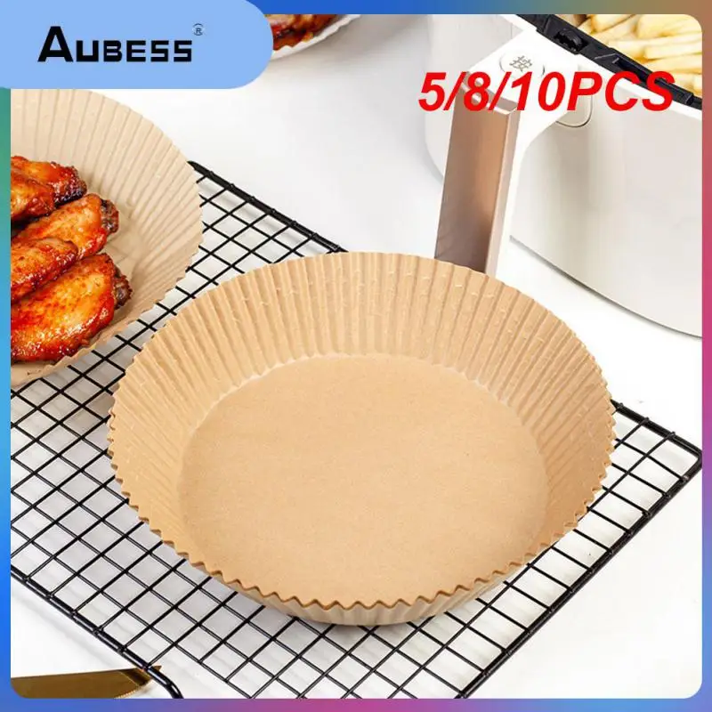 

5/8/10PCS Round Air Fryer Special Paper Non-stick Disposable Tray Paper Oil-proof Oil-absorbing Kitchen Accessories Tools