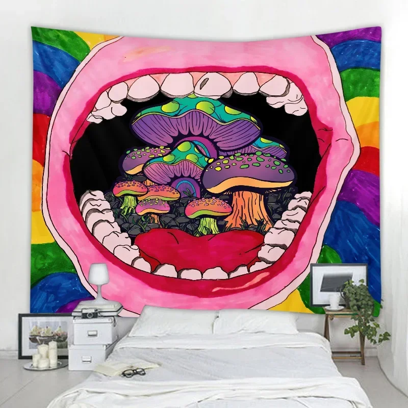 Мандала Гриб Декоративный Гобелен Таро Настенный Астрология Гадание Колдовство