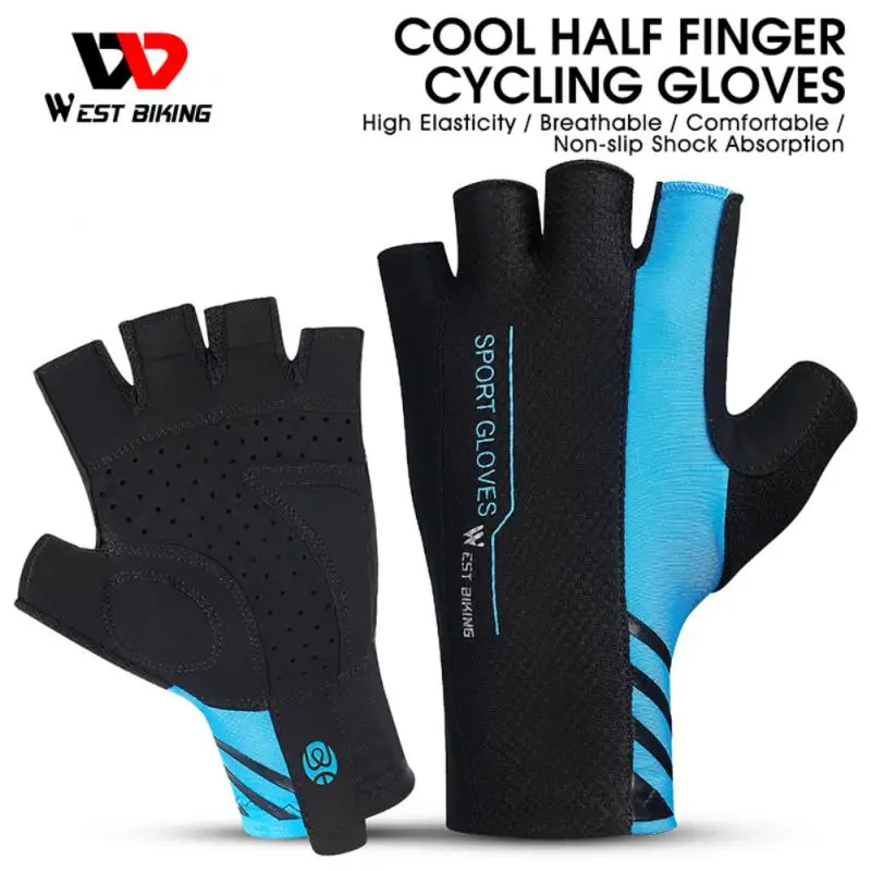 

West Biking Riding Half Finger Gloves Anti-slip MTB Bicycle Mittens Road Bike Glove Biciclet Guantes Ciclismo Cycling Equipment